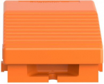 Single foot switch, IP66, without cover, metallic, orange, 1 NC+1 NO. range of product: Harmony XPE - product or component type: foot switch - material: metal - foot switch type: single foot switch - device short name: XPER - protective cover: withou ...