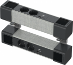 Socket block 2xDE SO+ USBA anthracite/grey Unica system+ INS44401 | 3606489820398