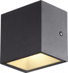 Wall luminaire SITRA CUBE WL 10W, IP44, 3000K, 1120lm anthracite 1002032 | 4024163222501