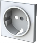 Cover socket outlet, 8588 CB, White Glass, Sky Niessen 2CLA858800A2101 | 8427238136448