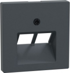 Cover plate for 2x data sockets, anthracite, Merten System M 298014 | 4011281894574