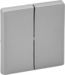 Cover plate Valena Life - 2-gang - aluminium 755022 | 3414970460820