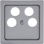 As cover for 4gang Antenna socket insert.   Outputs in a trapezoidal arrangement e.g. TV/R/SAT/SAT or TV/R/DATA/DATA or TV/R/SAT/DATA. 2CKA001724A4367 | 4011395225325