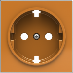 Color: Orange   Suitable to identify special circuits   Cover plate for Schuko socket outlet code: 8188, 8188.5 & 8188.6 2CLA858800A9001 | 8427238193786
