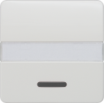 Rocker switch with window, with label for emergency switch for heating, 65x65mm, titanium white, DELTA profil 5TG7815 | 4001869072012