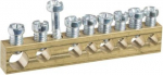 Earth terminal block, Resi9 MP, screw terminals, 8 holes, 1x16 mm&sup2; + 3x6 mm&sup2; + 4x10 mm&sup2; MIP99038 | 3606480168024