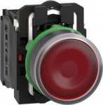 Illuminated push button, Harmony XB5, plastic, red flush, 22mm, universal LED, plain lens, 1NO + 1NC XB5AW34G5 | 3389110904130
