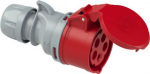 CEE connector 5x32A (3P+N+PE) 6h IP44 SHARK TT with cap red 225-6TT | 9003399230172