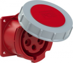 CEE-flanged socket 5x32A (3P+N+PE) 6h IP67 TT 75x75 red 3252-6TT | 9003399590474