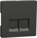 Cover plate, Merten System M, for 2 data socket, anthracite MEG4572-6034 | 4042811197674