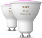 Hue smart bulbs, White and Colour Ambiance, GU10, 4.2W, 400lm, 2 pcs. 929003666502 | 8720169229815