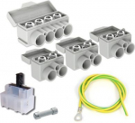 SLT50 Al 10-50/Cu 2.5-35 mm2 1000V Distribution block set 3xSLT50-2-1 + 1xSLT50-4-3 + fuse holder MAS50SET03 | 4744397030931