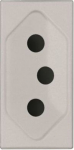Color: Silver   Rated voltage: 250 Vac.   Rated current: 20 A.   Type N: 2P + E.   Shuttered for child safety.   Screw terminals.   Size: 1 module 2CLA213620N1302 | 8427238192208