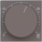 Color: Taupe Cover plate for room thermostat code: 8140.9 2CLA854090A6301 | 8427238236643