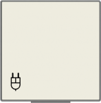 Color: Soft White.   Cover plate for Schuko socket outlet code: 8188, 8188.5 & 8188.6. 2CLA858810A1101 | 8427238146102