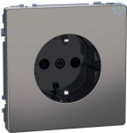 SCHUKO socket-outlet, shutter, scre wl. term., nickel metallic, System MEG2300-6050 | 4042811196431