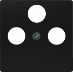 Cover plate for TV/RF/SAT socket, Soft black, DELTA i-system 5TG2548-2SB | 4001869583990