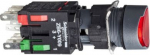 Red flush complete illum pushbutton &Oslash;16 spring return 1NC 12...24V. range of product: Harmony XB6 - device short name: XB6 - mounting diameter: 16 mm - contacts type and composition: 1 NC - contacts operation: slow-break - light source: LED - bulb ba ...