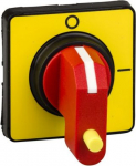 Handles and front plates,TeSys Control,red handle,yellow front,1 padlocking,fixing by &Oslash;22.5 KCC1YZ | 3389110427554