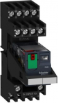 miniature plug in relay pre assembled, Harmony Electromechanical Relays, 6A, 4CO, with LED, lockable RXM4AB2P7PVM | 3606489563110