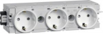 Socket-outlet 3-gang Wago plug/clamp technique C-Profile in pure white GS30009010 | 4012740851428