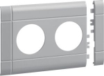 Frontplate 2-gang socket outlet for BRH 100 stackable halogen light grey GB100207035 | 4012740824019