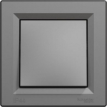 Switch, 1-gang, one-way, with frame, anthracite, IP44, Asfora EPH0100271 | 3606480729942