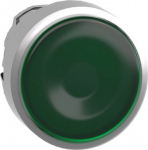 Green flush illuminated pushbutton head &Oslash;22 spring return for integral LED. range of product: Harmony XB4 - device short name: ZB4 - product compatibility: integral LED - mounting diameter: 22 mm - operator additional information: with plain lens. ZB ...