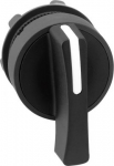 Black selector switch head &Oslash;22 3-position stay put. range of product: Harmony XB5 - device short name: ZB5 - mounting diameter: 22 mm - operator additional information: non padlockable - operator position information: 3 positions +/- 45&deg;. ZB5AJ3 | 33 ...