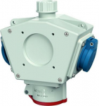 Socket block DELTA-BOX, 2xSCHUKO 16 A 230V, 1xCEE 16A 5P 400V, white 92915 | 4015394088592