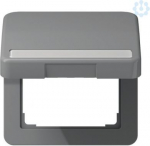 Hinged lid with spring, with inscription field, grey, CD CD590BFNAKLGR | 4011377675704