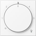 Centre plate for thermostat, white matt, A range A1749BFWWM | 4011377195158
