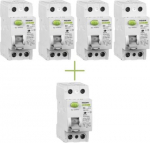PROMO 4+1! Ex9L-N Residual Current Circuit Breaker 2P 25A 30mA B000506 | 8592765805065