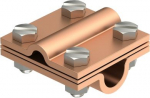 Cross-connector with intermediate plate for round conductors, Rd 8&minus;10 x Rd 16 mm, 252 8-10X16 CU 5312442 | 4012196206612