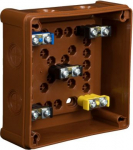 VP-052-52 Puszka n/t 118x118x46 IP55 8-wl z osł. z zac. brąz 61.163 | 5901769015036