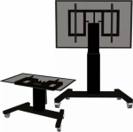 Neomounts Floor stand | PLASMA-M2500TBLACK TV trolley | Adjustable Height, Tilt | 42-100 " | Maximum weight (capacity) 150 kg | Black PLASMA-M2500TBLACK | 8717371445973