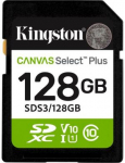 Kingston Canvas Select Plus | 128 GB | SD | Flash memory class Class 10, UHS-I, U1/U3, Video Class 10/30 SDS3/128GB | 740617348286
