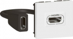 HDMI preterminated socket 2 modules white Mosaic 078979L | 3414971483293