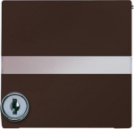 Intermediate Ring with labelling field with Hinged Lid Cylinder with Simultaneous Locking Cover plates Busch-Duro 2000&reg; SI and Reflex SI brown - Allwetter 44 (IP 44) 2CKA001710A3790 | 4011395103920