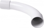 Elbows 90&deg; for rigid wiring pipes from PVC diameter 50 mm, white. Possibility to install in places with risk of flammable gases and vapours &ndash; danger zone 2 and in places where is danger of explosions of dust &ndash; danger zone 22 4150_HB | 8595057668874