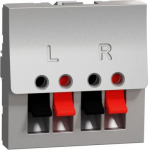 New Unica - loudspeaker socket - 2 modules - aluminium NU348630 | 3606489456085