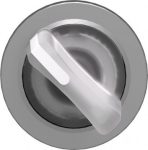 Head for illuminated selector switch, Harmony XB4, metal, white handle, 30mm, universal LED, 2 posit ZB4FK1213 | 3606489582029