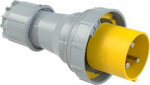 CEE Industrial plug 3x125A (2P+PE) 4h IP67 POWER TWIST yellow/grey 043-4 | 9003399085406