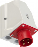 CEE-wall mounted plug 4x16A (3P+PE) 6h IP44 red 9514-6 | 9003399111204