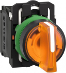 XB5, Illuminated selector switch, orange, &Oslash;22, 24V, 3P 1NO+1NC XB5AK135B5 | 3389118223356
