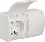 VG-182-01 Koala Gn. podw. 2x2P+Z SCHUKO n/t IP44 białe z klapką białą 61.396 | 5901769016224