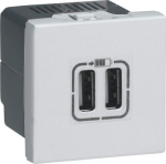 MOSAIC 2 USB CHARGER 2 MOD A+A 2.4A 12 W WHITE 278594L | 3245060775940