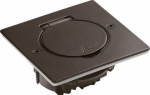 FLOOR SQUARE RECEPTACLE BRUSHED BROWN STEEL 089750 | 3414971485556