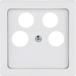As cover for 4gang Antenna socket insert.   Outputs in a trapezoidal arrangement e.g. TV/R/SAT/SAT or TV/R/DATA/DATA or TV/R/SAT/DATA. 2CKA001724A4370 | 4011395225356