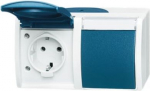 For horizontal installation. With screwless terminals. Prewired with hinged lids, With labelling field. Labelling field 57.8 x 9.8 mm 2 P + E, 2CKA002084A0703 | 4011395993385